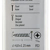 Mack 1017970 - spaanplaatschroef vz kop geelverz. 70st 4,0 x 25 mm | 5 stuks