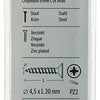 Mack 1017976 - spaanplaatschroef vz kop geelverz. 70st 4,5 x 20 mm | 5 stuks