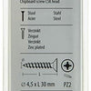 Mack 1017978 - spaanplaatschroef vz kop geelverz. 50st 4,5 x 30 mm | 5 stuks