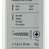 Mack 1017984 - spaanplaatschroef vz kop geelverz. 40st 5,0 x 30 mm | 5 stuks