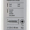 Mack 1017986 - spaanplaatschroef vz kop geelverz. 30st 5,0 x 40 mm | 5 stuks