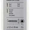 Mack 1018003 - spaanplschr.vzkop-zelfb. geelverz.100 st 3,5 x 20 mm | 5 stuks