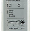 Mack 1018014 - spaanplschr.vzkop-zelfb. geelverz. 25 st 4,0 x 60 mm | 5 stuks