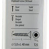 Mack 1018021 - spaanplschr.vzkop-zelfb. geelverz. 26 st 5,0 x 40 mm | 5 stuks