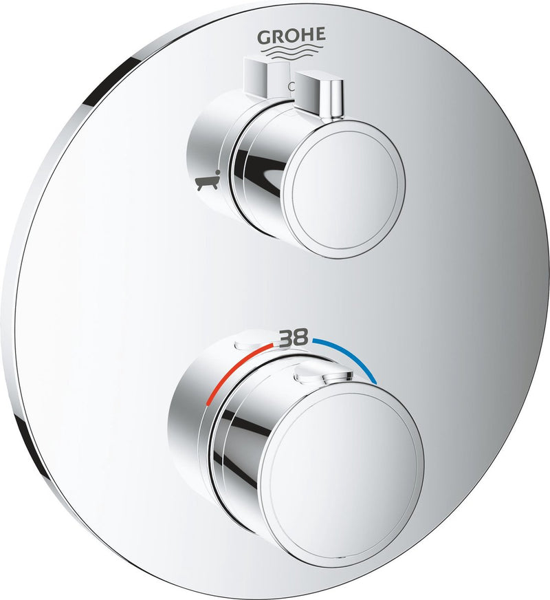 Grohe grohtherm thermostatische inbouw douchekraan - douche bad omstelling - chroom