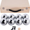 Engelhart metalen jeu de boules - 8 ballen in houten kist - luxe set - pétanque - boules - metalen ballen - geschikt voor elke jeu de boules baan - longfield