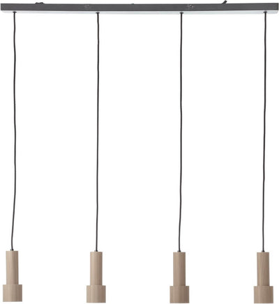 Brilliant cadiz - hanglamp - balk - led 4xgu10 - brons - zwart