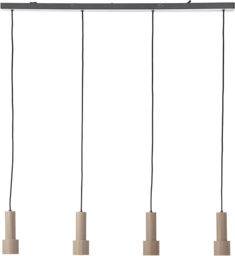 Brilliant cadiz - hanglamp - balk - led 4xgu10 - brons - zwart