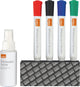Nobo whiteboard droog reiniging starterkit - 1 spray - 4 stiften - 1 wisser