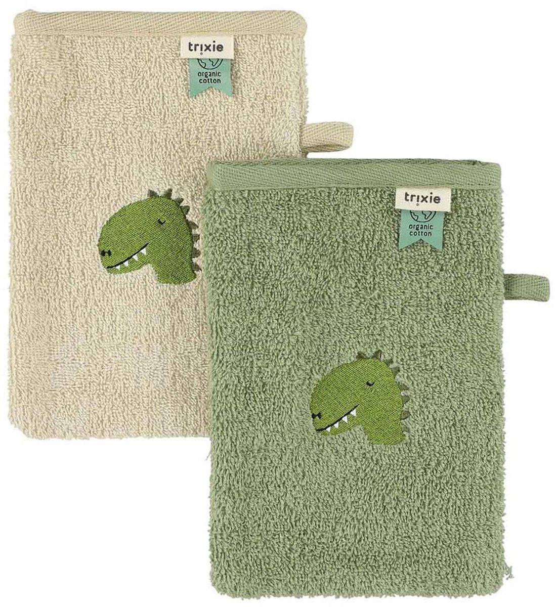 Trixie washandje 2-pack - aura dino