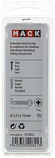 Mack 1018082 - zelfborende schroef cylkop verz.105st 3,5 x 16 mm | 5 stuks - afbeelding 2