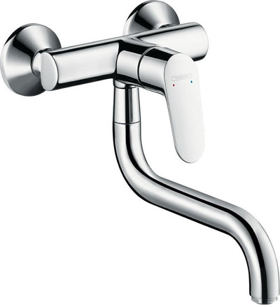 Hansgrohe focus m41 ééngreeps keukenmengkraan wandmontage - chroom - hartafstand 150 mm ± 12 mm