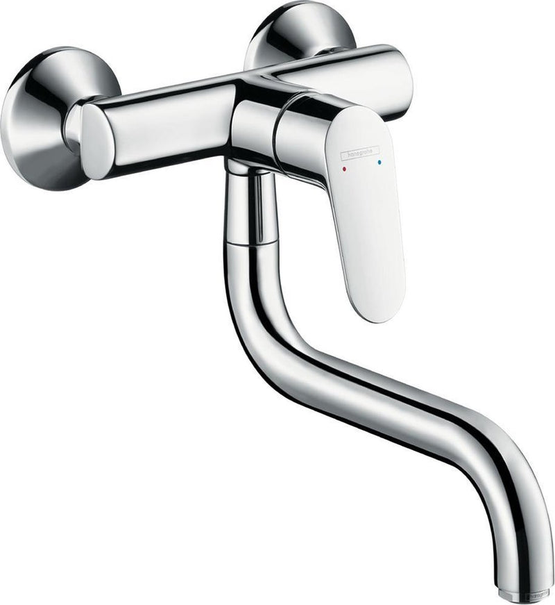 Hansgrohe focus m41 ééngreeps keukenmengkraan wandmontage - chroom - hartafstand 150 mm ± 12 mm