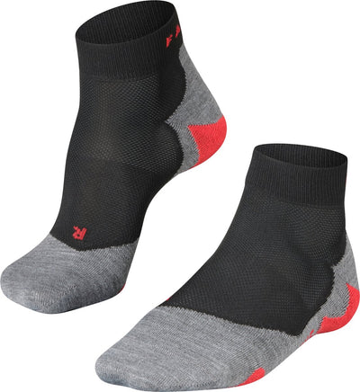 Falke ru5 short anti-blaar functioneel materiaal hardloopsokken heren zwart - maat 44-45