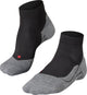 Falke ru4 short anti-blaar katoen functioneel materiaal hardloopsokken dames zwart - maat 37-38