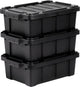 Iris powerbox robuust opbergbox - 12,5l - 100% recycled kunststof - zwart - set van 3
