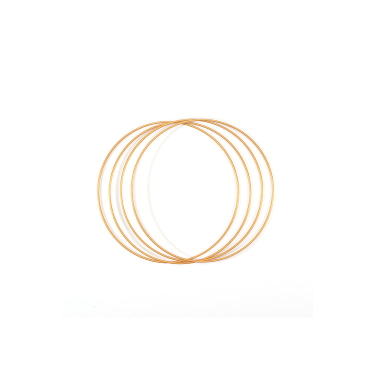 Vaessen creative • metalen ringen set ø20cm 3mm goud 4x