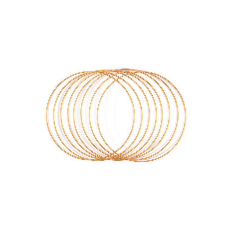 Vaessen creative • metalen ringen set ø20cm 3mm goud 8x