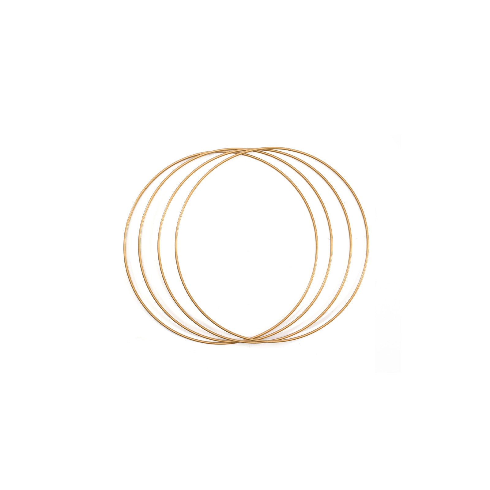 Vaessen creative • metalen ringen set ø20cm 3mm antiek goud 4x
