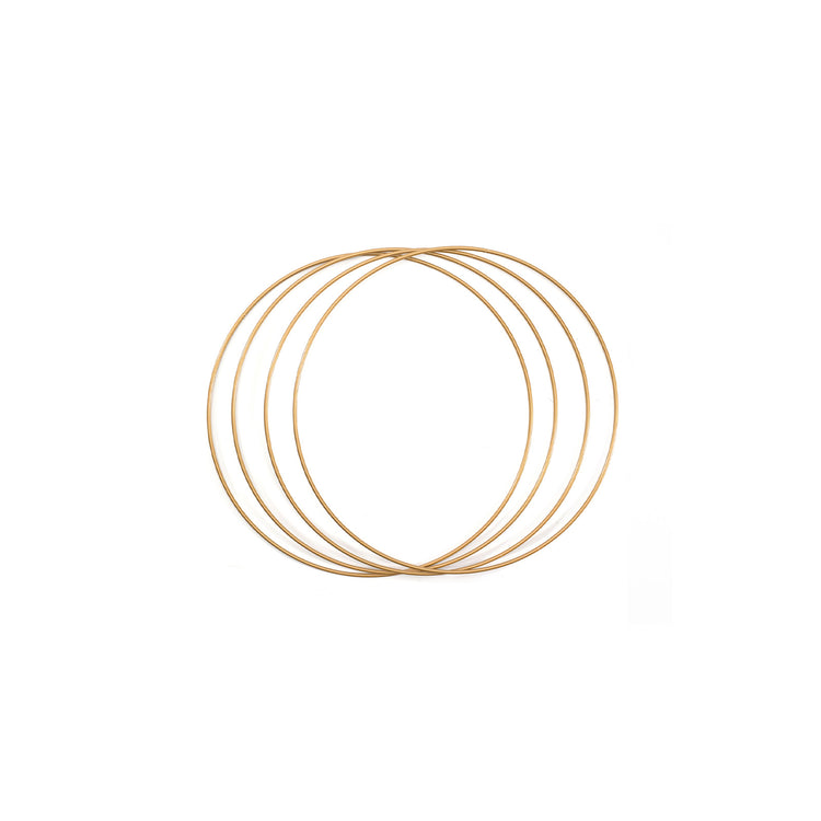 Vaessen creative • metalen ringen set ø20cm 3mm antiek goud 4x