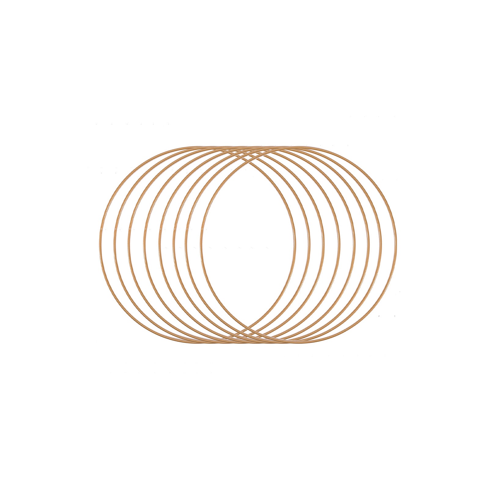 Vaessen creative • metalen ringen set ø20cm 3mm antiek goud 8x