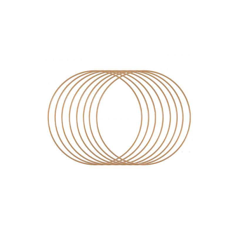 Vaessen creative • metalen ringen set ø20cm 3mm antiek goud 8x