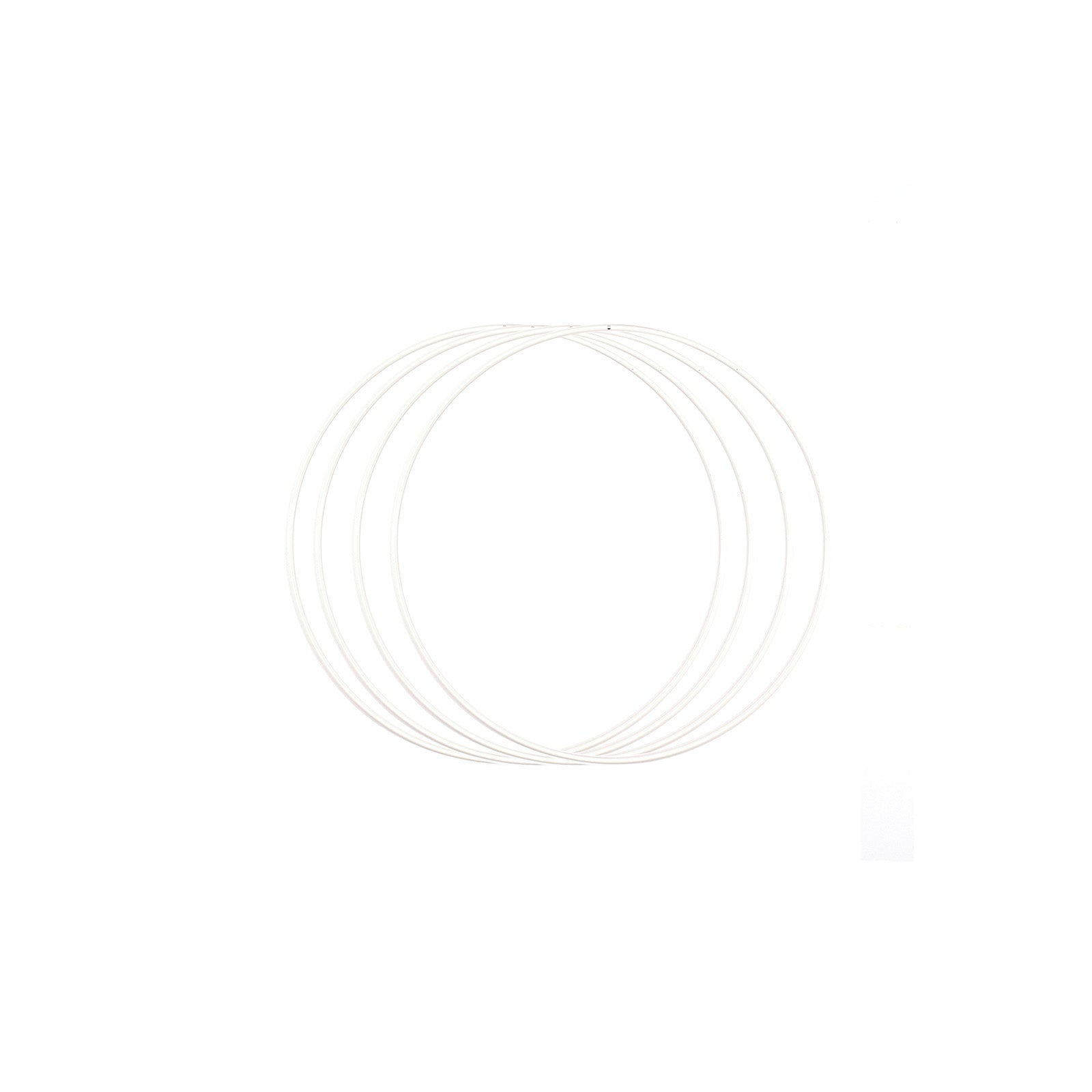 Vaessen creative • metalen ringen set ø20cm 3mm wit 4x