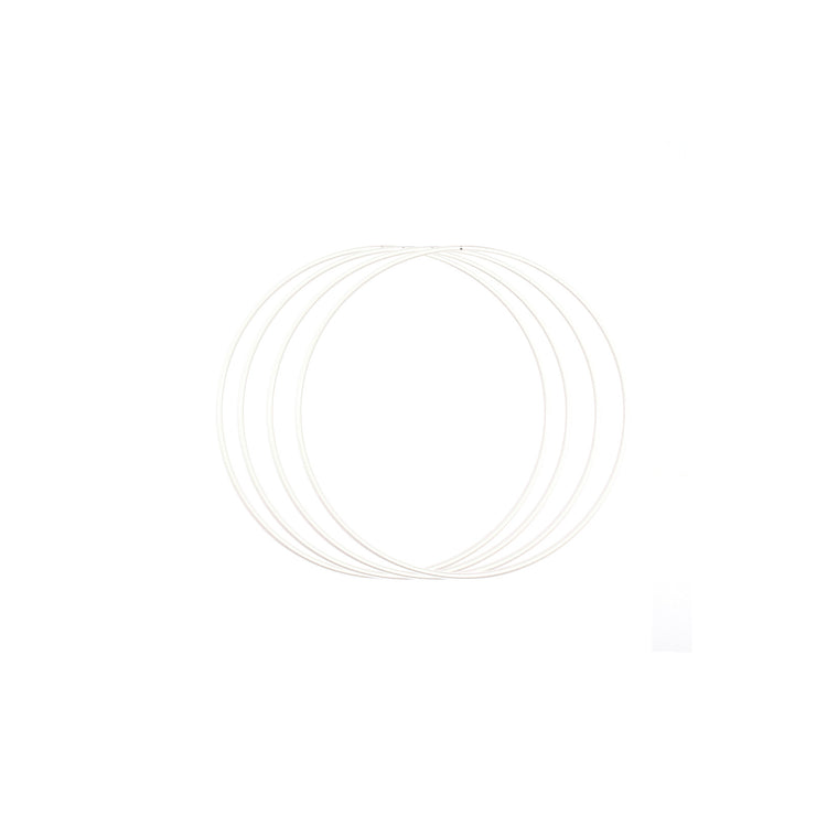 Vaessen creative • metalen ringen set ø20cm 3mm wit 4x