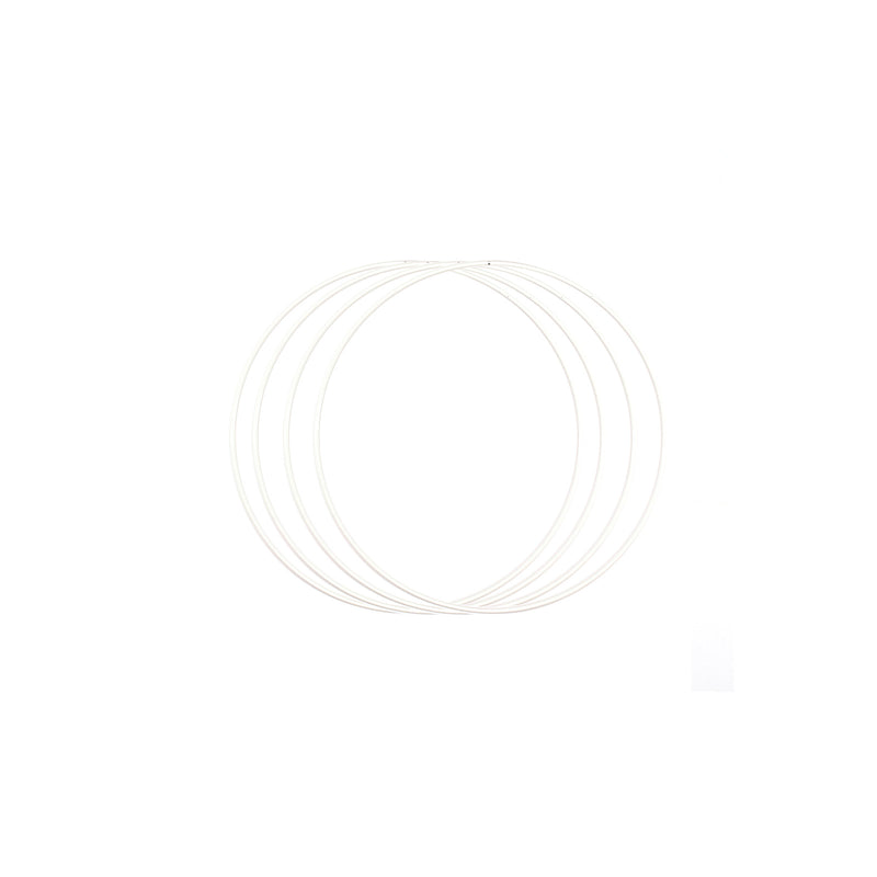 Vaessen creative • metalen ringen set ø20cm 3mm wit 4x