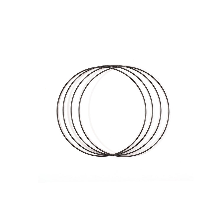 Vaessen creative • metalen ringen set ø20cm 3mm zwart 4x