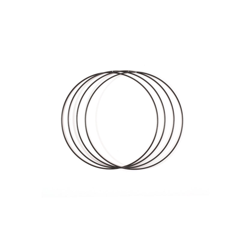 Vaessen creative • metalen ringen set ø20cm 3mm zwart 4x