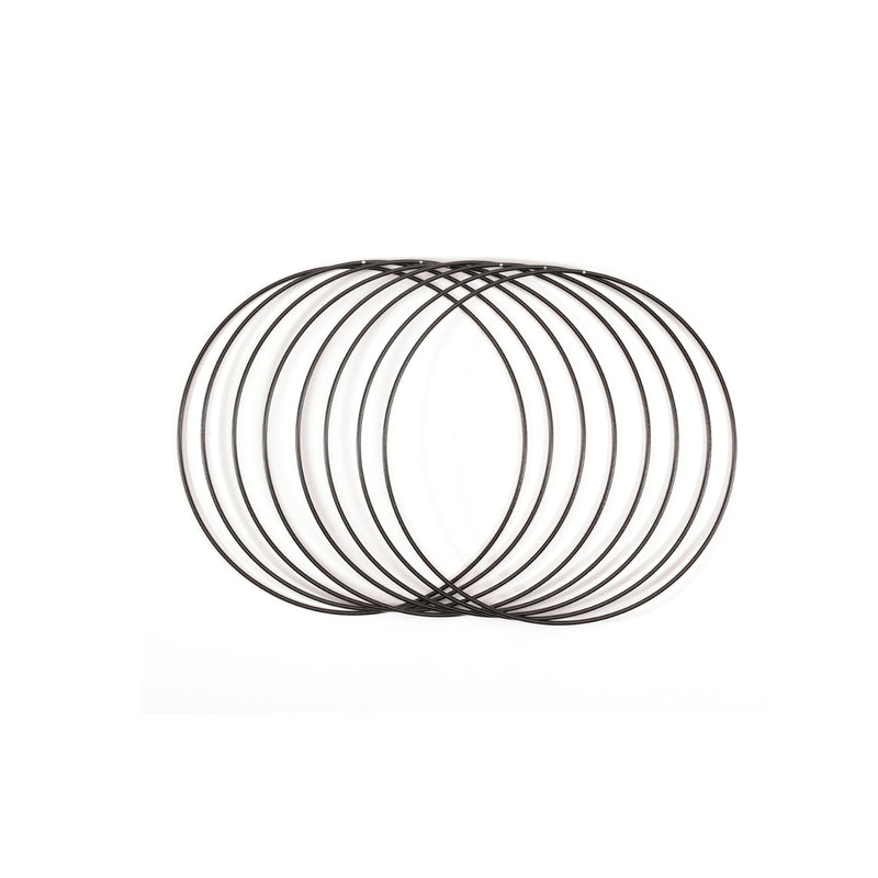 Vaessen creative • metalen ringen set ø20cm 3mm zwart 8x