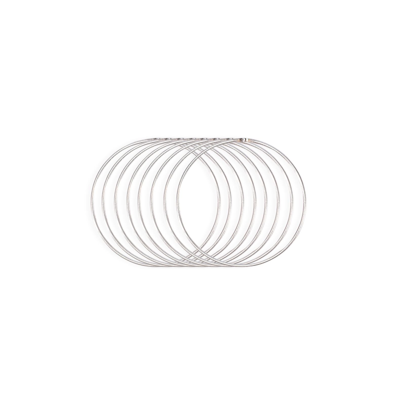 Vaessen creative • metalen ringen set ø10cm 3mm zilver 8x