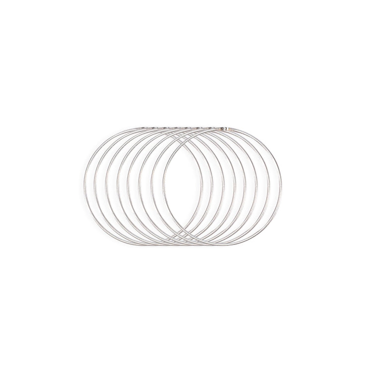 Vaessen creative • metalen ringen set ø10cm 3mm zilver 8x