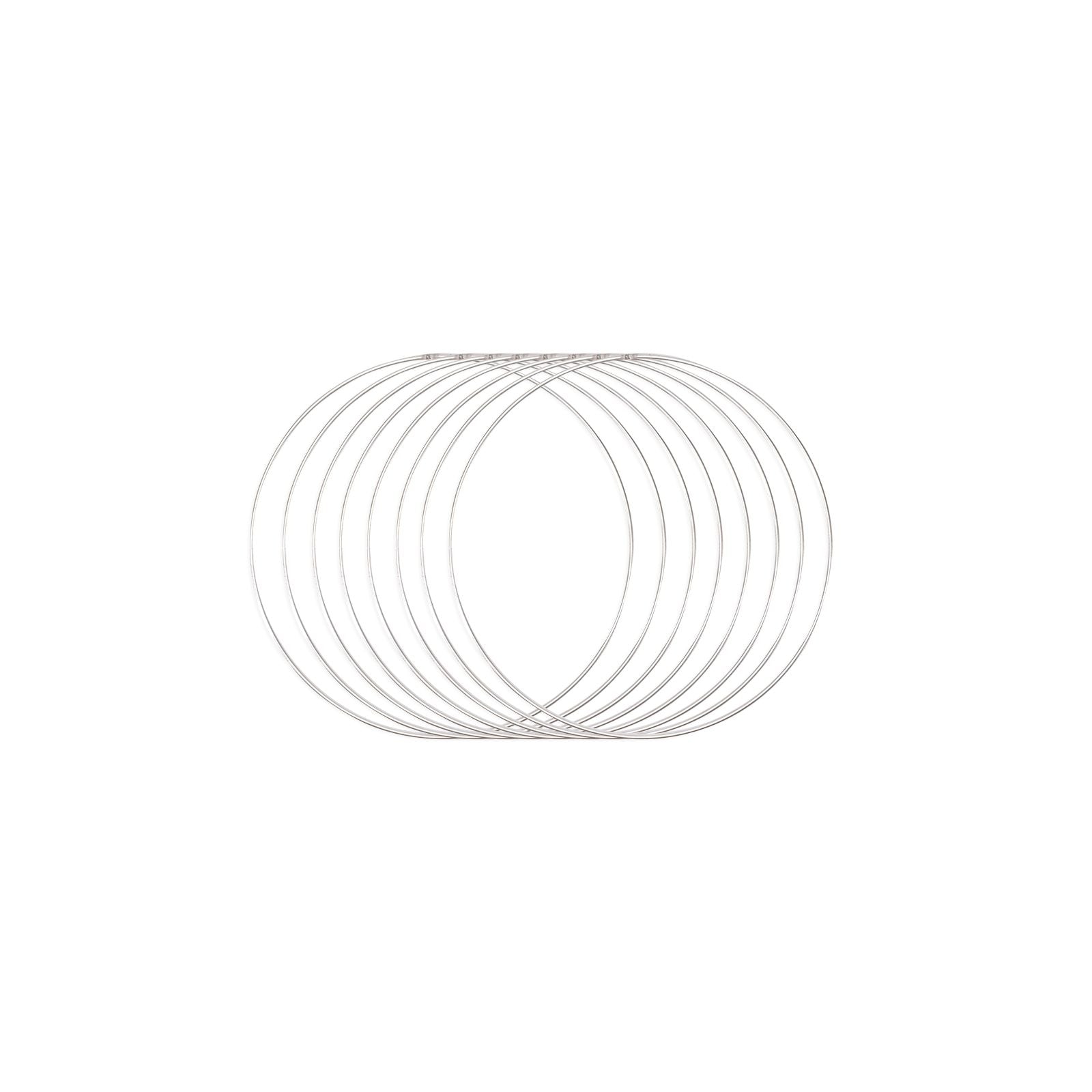 Vaessen creative • metalen ringen set ø15cm 3mm zilver 8x