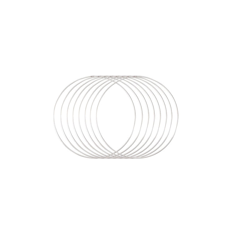 Vaessen creative • metalen ringen set ø15cm 3mm zilver 8x
