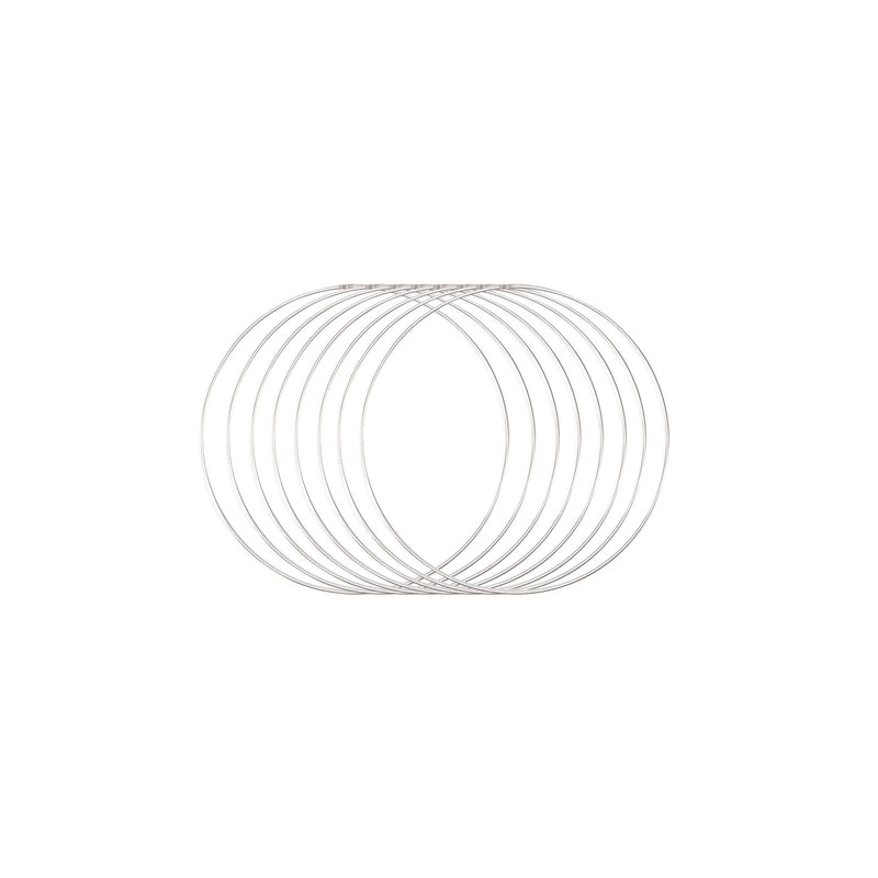 Vaessen creative • metalen ringen set ø15cm 3mm zilver 8x