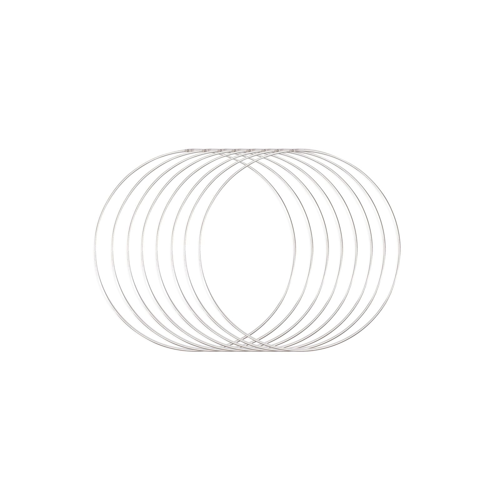 Vaessen creative • metalen ringen set ø20cm 3mm zilver 8x