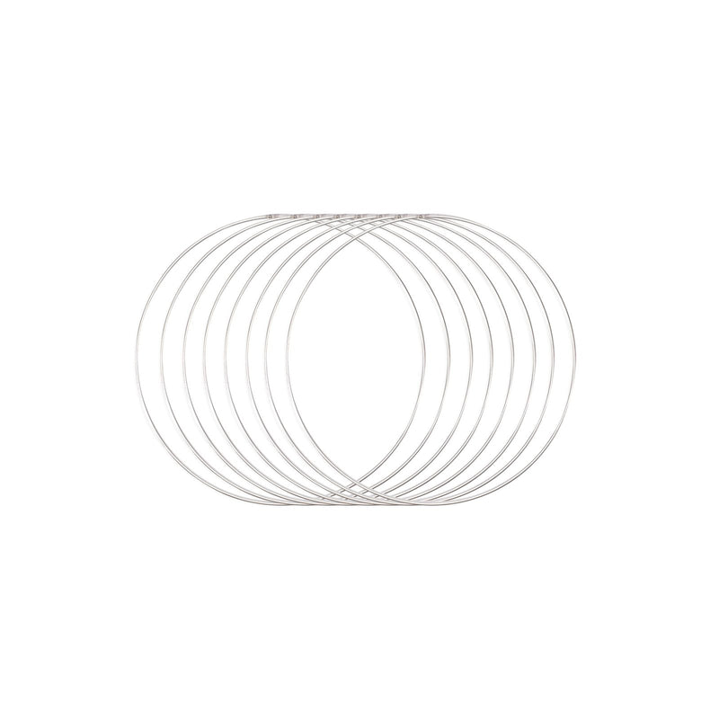 Vaessen creative • metalen ringen set ø20cm 3mm zilver 8x