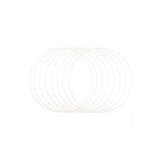 Vaessen creative • metalen ringen set ø20cm 3mm wit 8x - afbeelding 1