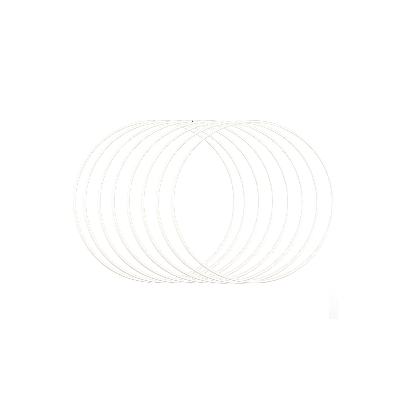 Vaessen creative • metalen ringen set ø20cm 3mm wit 8x