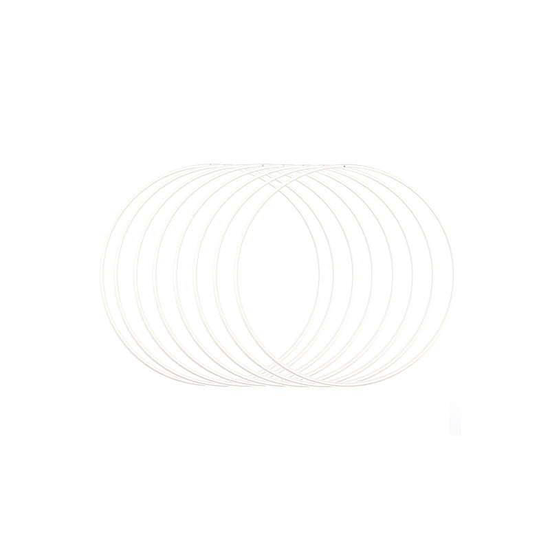 Vaessen creative • metalen ringen set ø20cm 3mm wit 8x