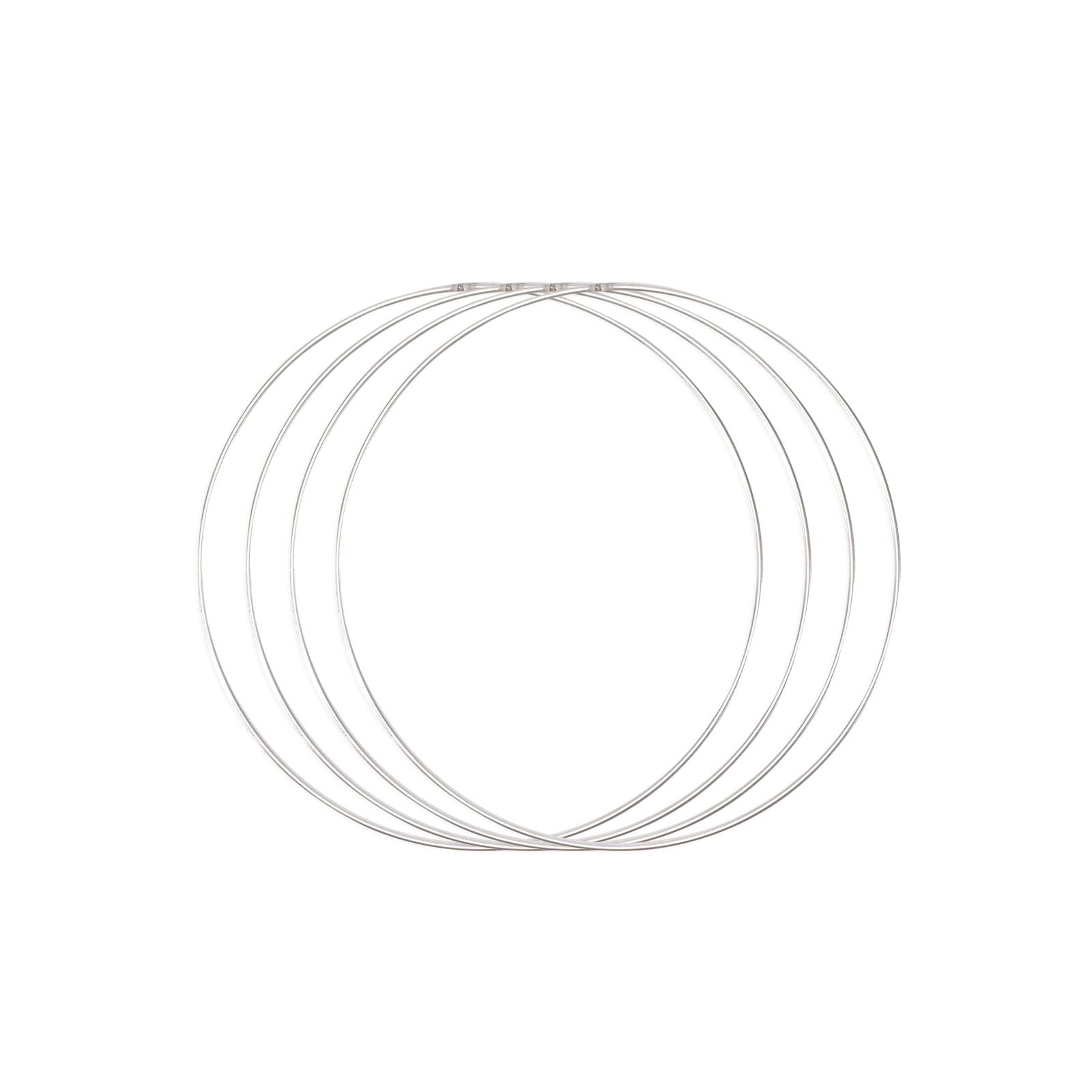 Vaessen creative • metalen ringen set ø25cm 3mm zilver 4x