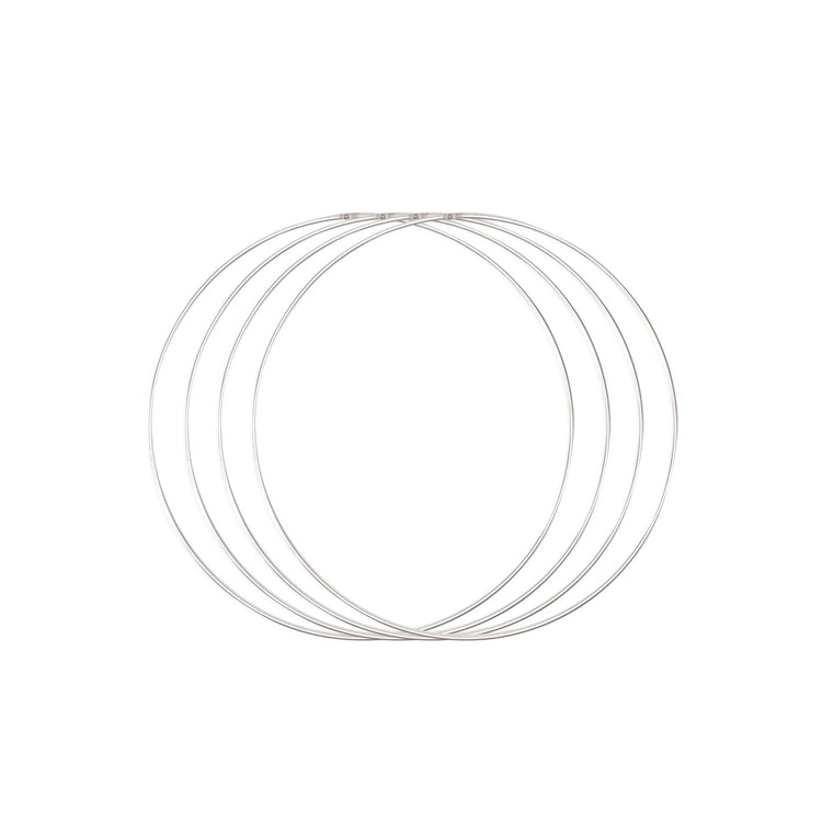 Vaessen creative • metalen ringen set ø25cm 3mm zilver 4x