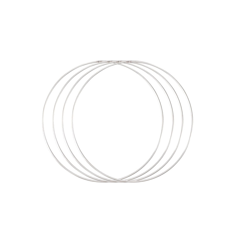 Vaessen creative • metalen ringen set ø25cm 3mm zilver 4x