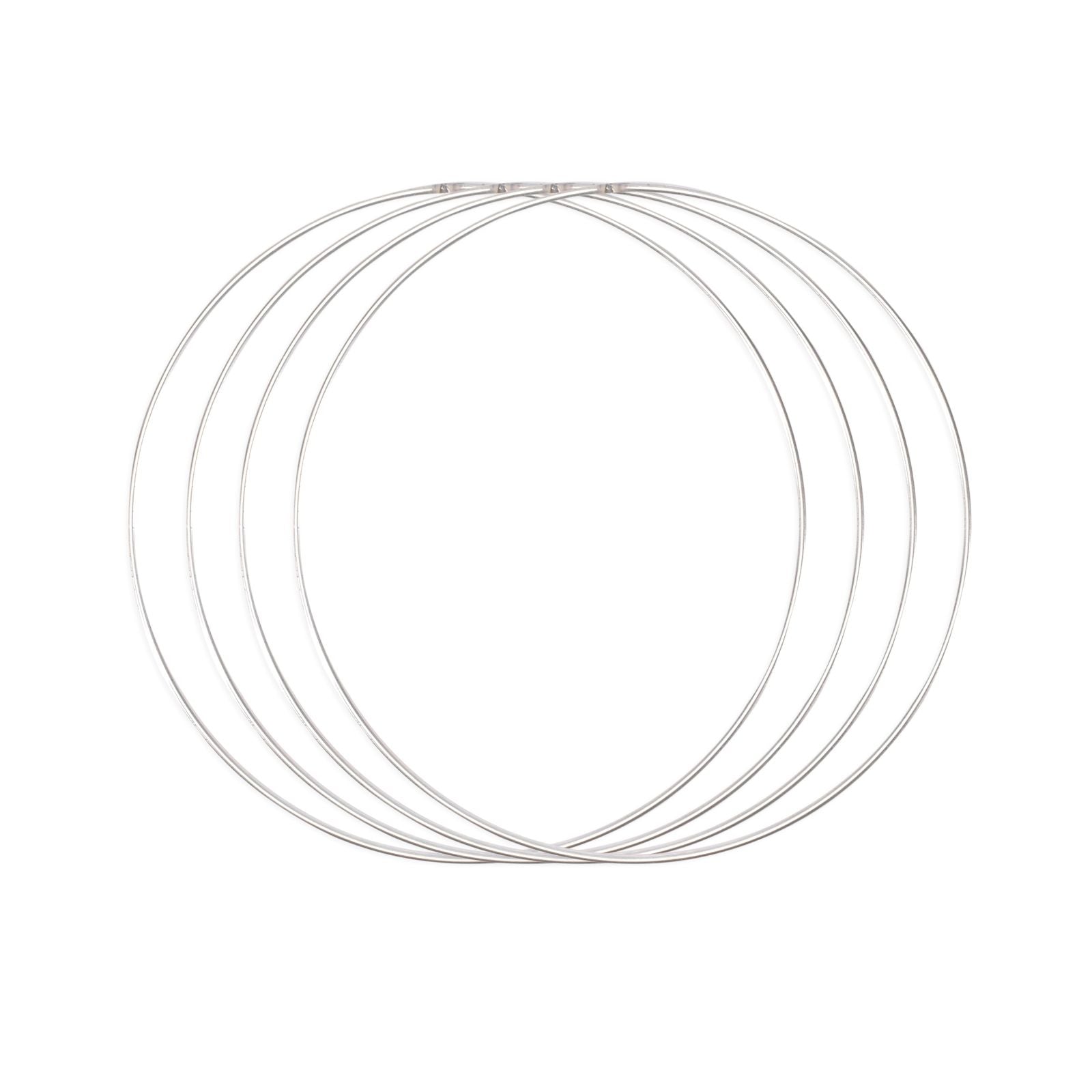 Vaessen creative • metalen ringen set ø30cm 3mm zilver 4x