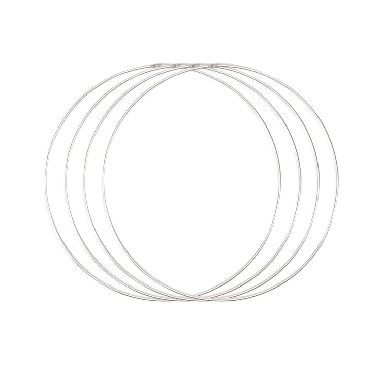 Vaessen creative • metalen ringen set ø30cm 3mm zilver 4x