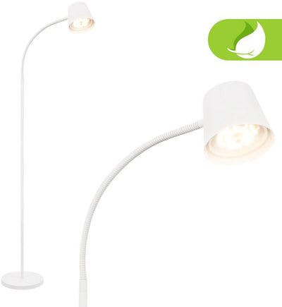 B.k.licht briloner cielo - oplaadbare vloerlamp - dimbaar - led staande lamp - snoerloze - usb-c - 126,5 x 21 cm - wit