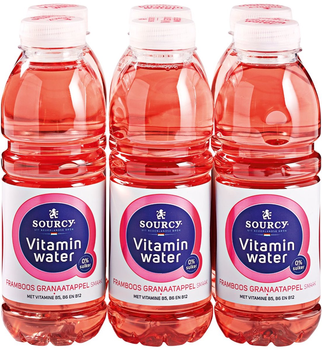 Sourcy vitaminwater framboos granaatappel vitaliteit (6x 1ltr)