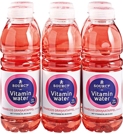 Sourcy vitaminwater framboos granaatappel vitaliteit (6x 1ltr)